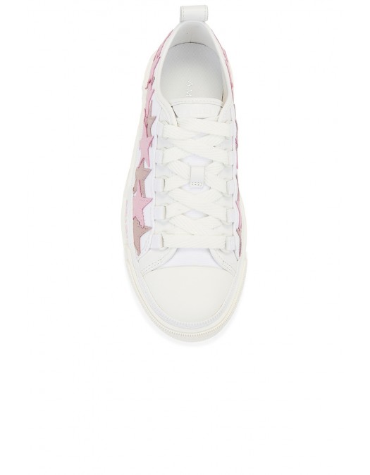 Sneakers AMIRI, Pink Star Patch, Low Top, White - AWFOSR1035WHITEPINK