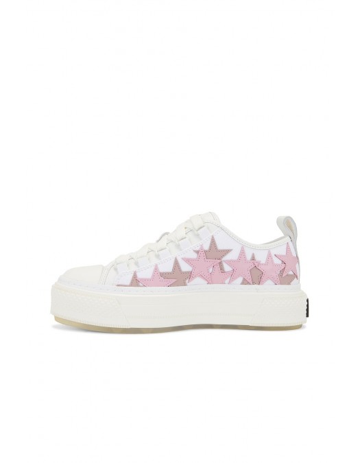 Sneakers AMIRI, Pink Star Patch, Low Top, White - AWFOSR1035WHITEPINK