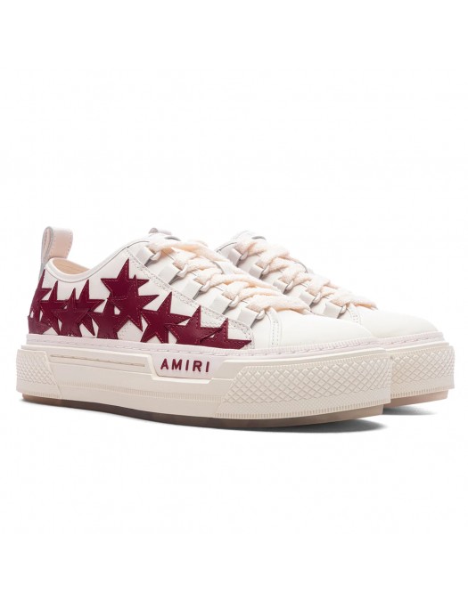 Sneakers AMIRI, Stars Court Low Top, Deep Red - AWFOSR1067DEEPRED