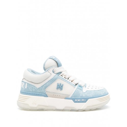 Sneakers AMIRI, MA-1, Baby Blue Details, White Sneakers AMIRI, MA-1, Baby Blue Details, White