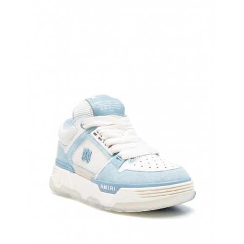 Sneakers AMIRI, MA-1, Baby Blue Details, White Sneakers AMIRI, MA-1, Baby Blue Details, White