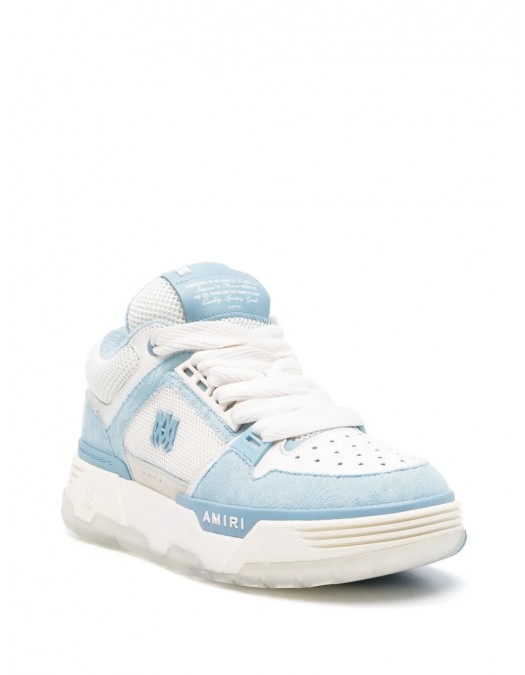 Sneakers AMIRI, MA-1, Baby Blue Details, White - AWFOSR1071OCEANSKY