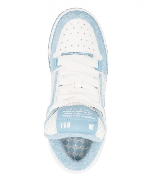 Sneakers AMIRI, MA-1, Baby Blue Details, White - AWFOSR1071OCEANSKY