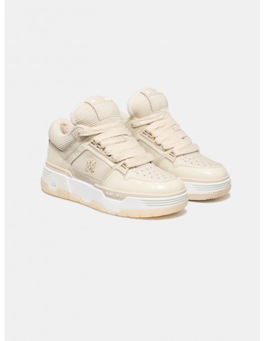 Sneakers AMIRI, Croc Debossed MA-1, Cream - AWFOSR1138ALABASTER