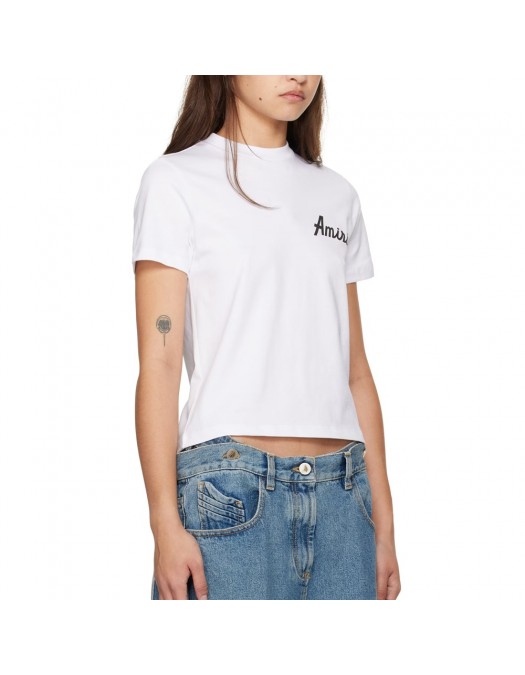 TRICOU AMIRI, Arts District, Logo Insert, Women, White - AWJYTE1055WHITE