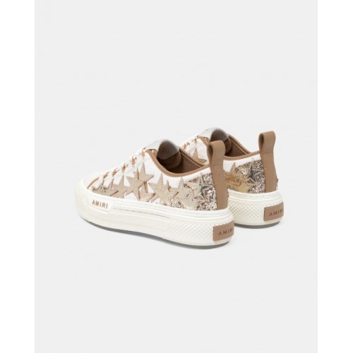 Sneakers AMIRI, Women's Metallic Stars Court Low "Dark Brown"