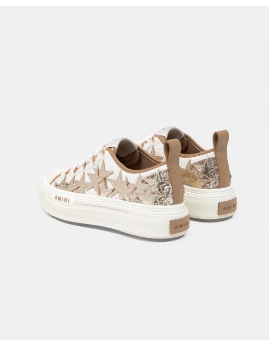 Sneakers AMIRI, Women's Metallic Stars Court Low "Dark Brown" - AWSNSN1010200
