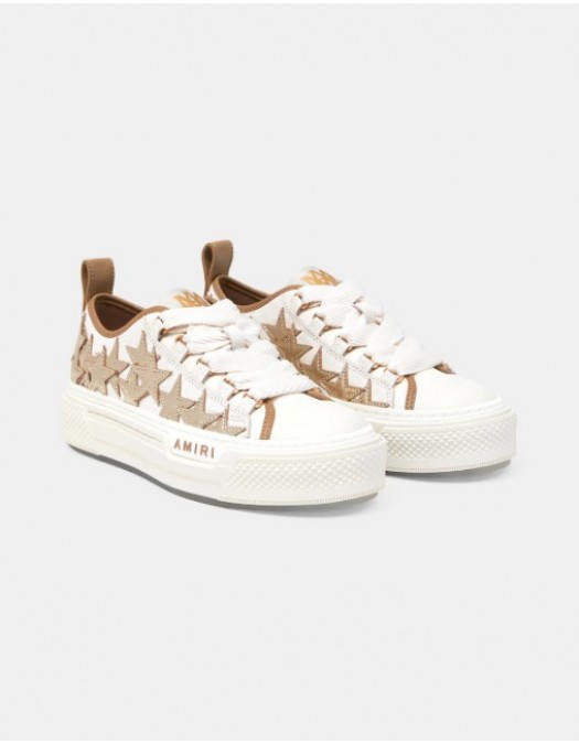 Sneakers AMIRI, Women's Metallic Stars Court Low "Dark Brown" - AWSNSN1010200