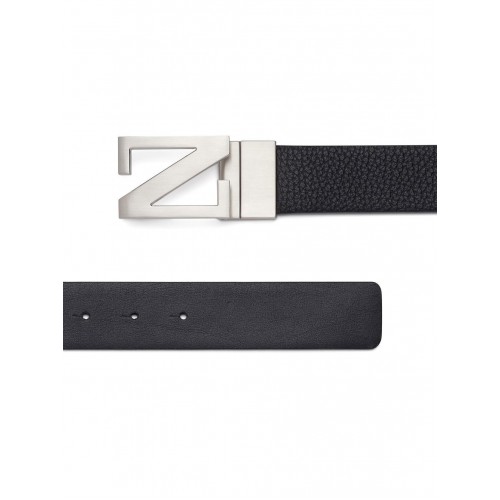 Curea Zegna, Leather Reversible, Black Curea Zegna, Leather Reversible, Black
