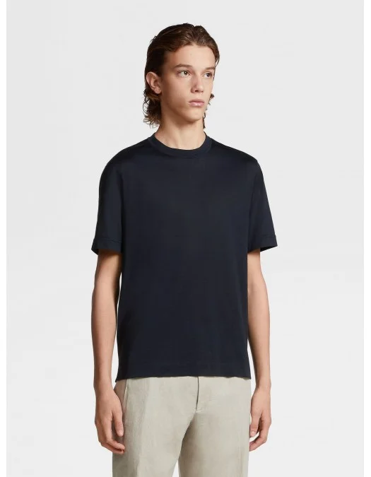 Tricou Zegna,  Leggerissimo Bleumarin - B718UB386A5212