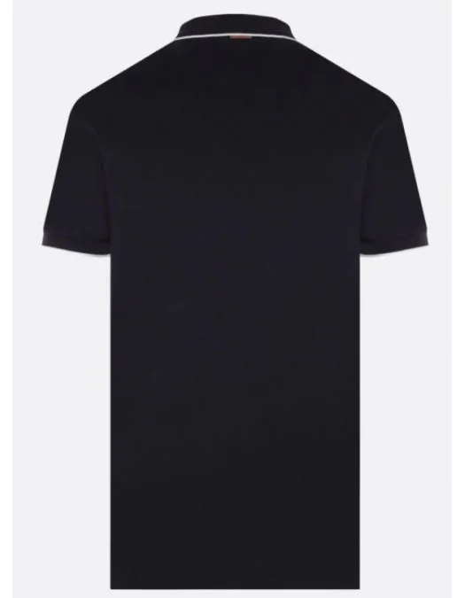 Tricou Zegna, Guler Polo, Negru - B746E7358A5K09 Tricou Zegna, Guler Polo, Negru - B746E7358A5K09