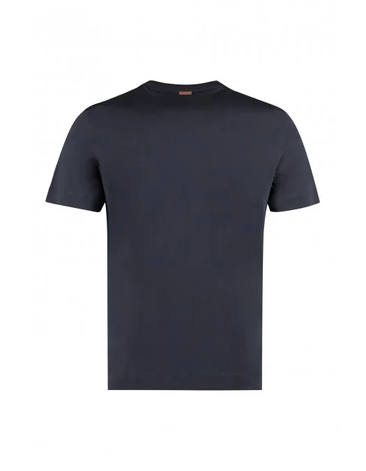 Tricou ZEGNA, Black, Model Clasic, Logo Insert - B760E7360A5B09 Tricou ZEGNA, Black, Model Clasic, Logo Insert - B760E7360A5B09