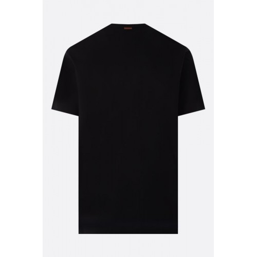 Tricou Zegna, Little Print, Black Tricou Zegna, Little Print, Black