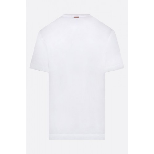 Tricou Zegna, Little Print, White Tricou Zegna, Little Print, White