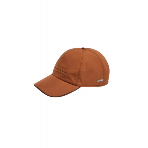 Sapca Zegna, Embroidered Baseball, cognac brown Sapca Zegna, Embroidered Baseball, cognac brown