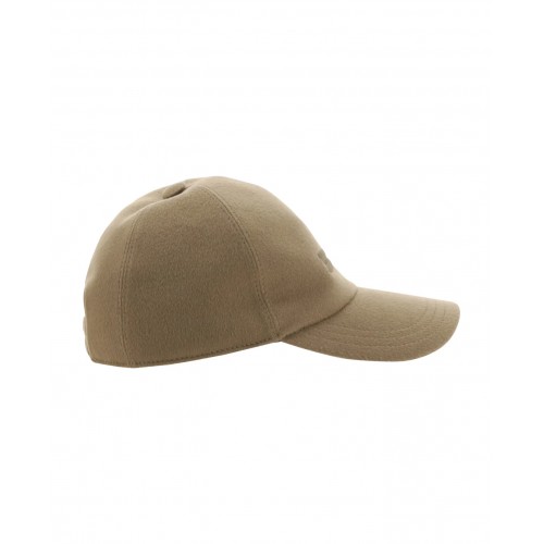 Sapca Zegna, Embroidered Baseball, Cotton, Beige Sapca Zegna, Embroidered Baseball, Cotton, Beige