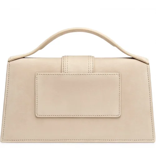 Geanta JACQUEMUS, Large Bambino Dark Beige Suede Crossbody Bag