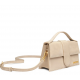 Geanta JACQUEMUS, Large Bambino Dark Beige Suede Crossbody Bag - BAW00007AC08C01180
