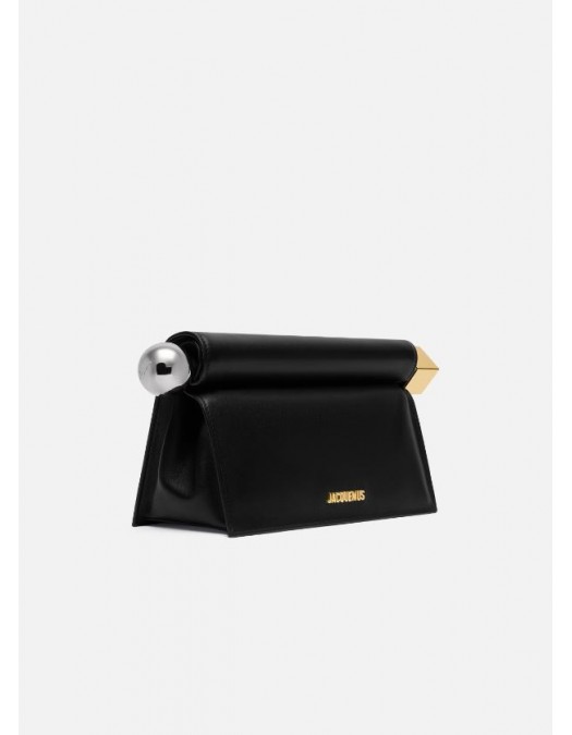 Geanta JACQUEMUS, LA POCHETTE ROND CARRE', Negru - BAW00356AC27L14990