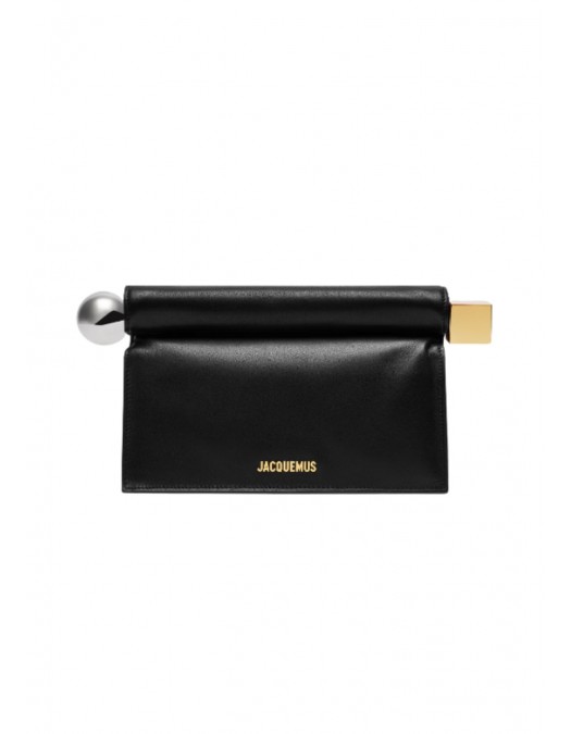 Geanta JACQUEMUS, LA POCHETTE ROND CARRE', Negru - BAW00356AC27L14990