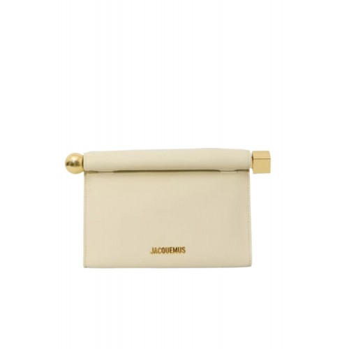 Geanta JACQUEMUS, Le Sac Rond Carre leather clutch
