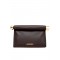 Geanta JACQUEMUS, Le Sac Rond Carre leather clutch, Brown