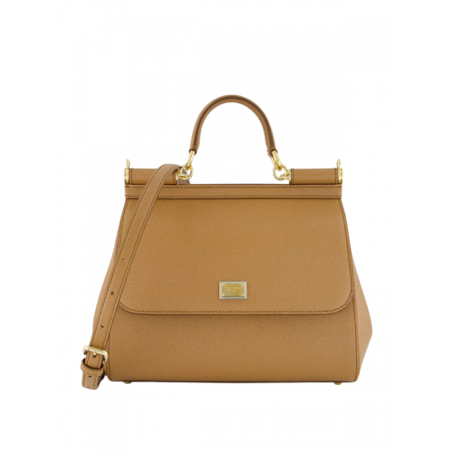 GEANTA DOLCE & GABBANA, Sicily,Dauphine, Large, Shoulder Bag, Brown