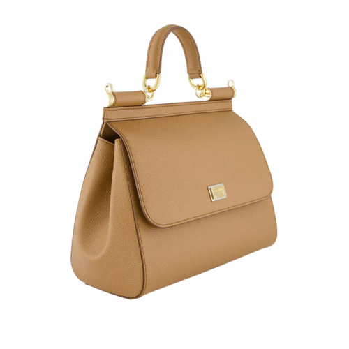 GEANTA DOLCE & GABBANA, Sicily,Dauphine, Large, Shoulder Bag, Brown