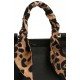 Geanta Dolce & Gabbana, Sicily Shoulder Bag, Animal Print Scarf, Negru - BB6003AY5288S543