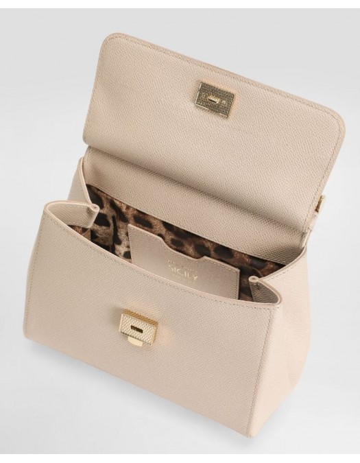 GEANTA DOLCE & GABBANA,  Sicily Handbag, Medium, Cream Somon - BB6003B100180414UNI
