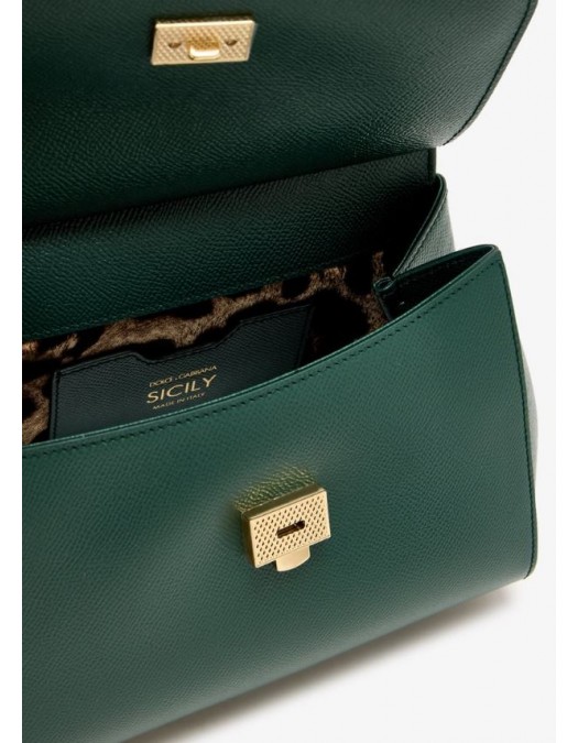 GEANTA DOLCE & GABBANA,  Sicily Handbag, Medium, Green - BB6003B100187399