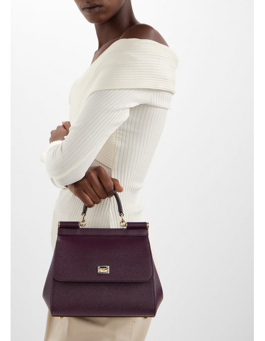 GEANTA DOLCE & GABBANA,  Sicily Handbag, Medium, Merlot - BB6003B10018M073