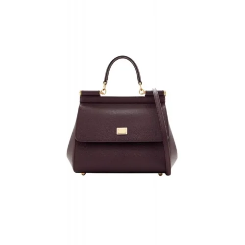 GEANTA DOLCE & GABBANA,  Sicily Handbag, Medium, Merlot
