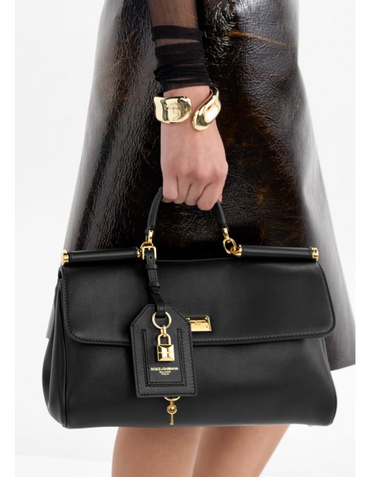 GEANTA DOLCE & GABBANA, My Sicily Handbag, Large, Black - BB7782B732180999 GEANTA DOLCE & GABBANA, My Sicily Handbag, Large, Black - BB7782B732180999