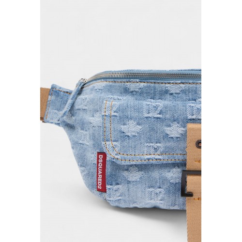 Borseta DSQUARED2, D2 Monogram Belt Bag, Albastru