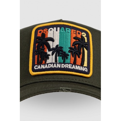 Sapca DSQUARED2, GREEN Baseball cap