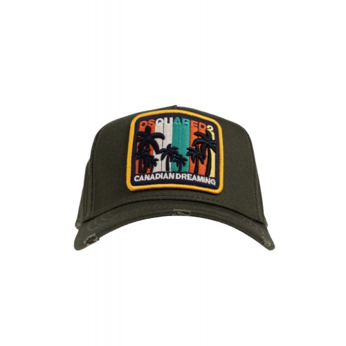 Sapca DSQUARED2, GREEN Baseball cap