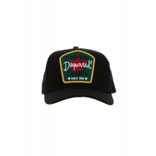 Sapca DSQUARED2, City of wood, Baseball cap, Negru Sapca DSQUARED2, City of wood, Baseball cap, Negru