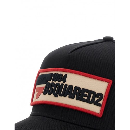 Sapca DSQUARED2, Maxi print, Baseball cap, Negru