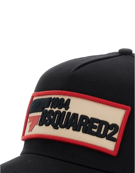 Sapca DSQUARED2, Maxi print, Baseball cap, Negru - BCM056305C000012124