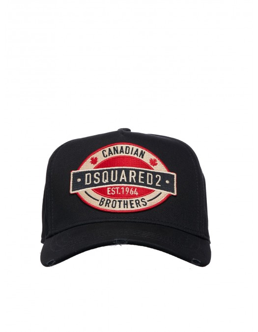 Sapca DSQUARED2, Logo Patch, Trucker Cap, Black - BCM062105C000012124