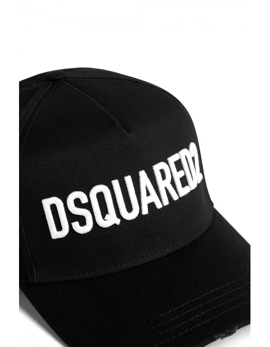 Sapca DSQUARED2, White Logo Insert, Black - BCM066005C00001M063