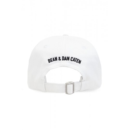 Sapca DSQUARED2, Baseball Cap, Logo Embroidered, White Sapca DSQUARED2, Baseball Cap, Logo Embroidered, White