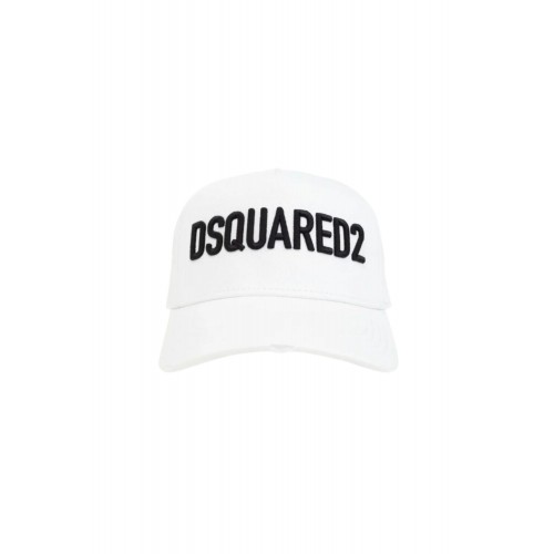 Sapca DSQUARED2, Baseball Cap, Logo Embroidered, White Sapca DSQUARED2, Baseball Cap, Logo Embroidered, White