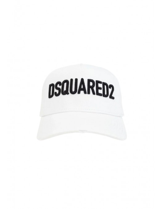 Sapca DSQUARED2, Baseball Cap, Logo Embroidered, White - BCM066005C00001M072
