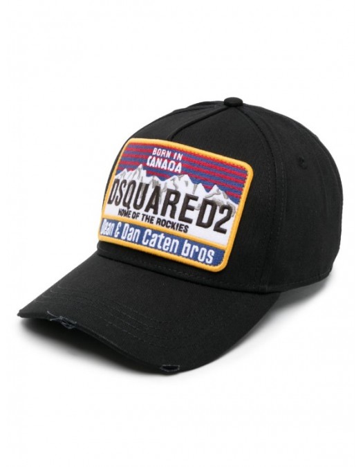 SAPCA DSQUARED2, GABARDINE BASEBALL CAP, Negru - BCM072805C000012421UNI