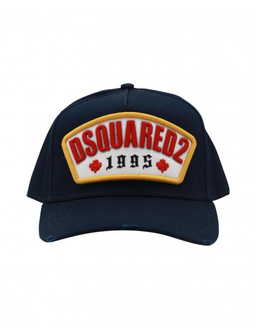 Sapca DSQUARED2, Baseball Cap, Navy Blue, Logo Insert - BCM081905C000013073