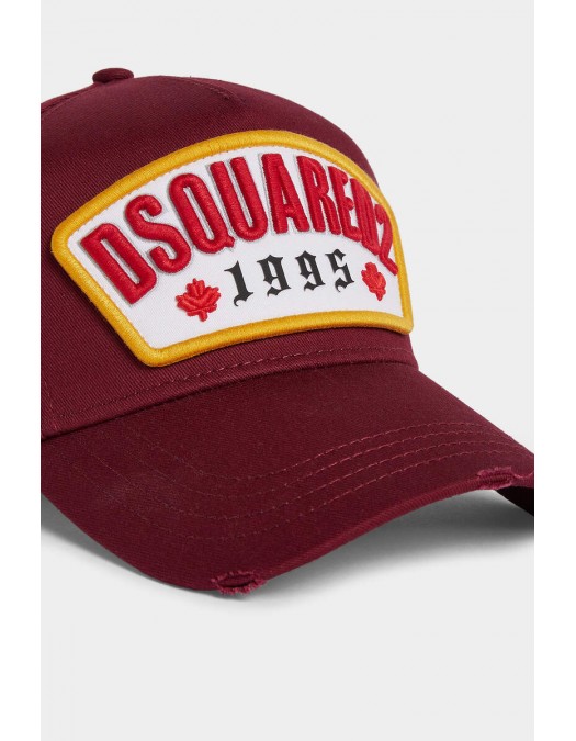 Sapca DSQUARED2, Baseball Cap, Logo Insert, Bordeaux - BCM081905C000014066