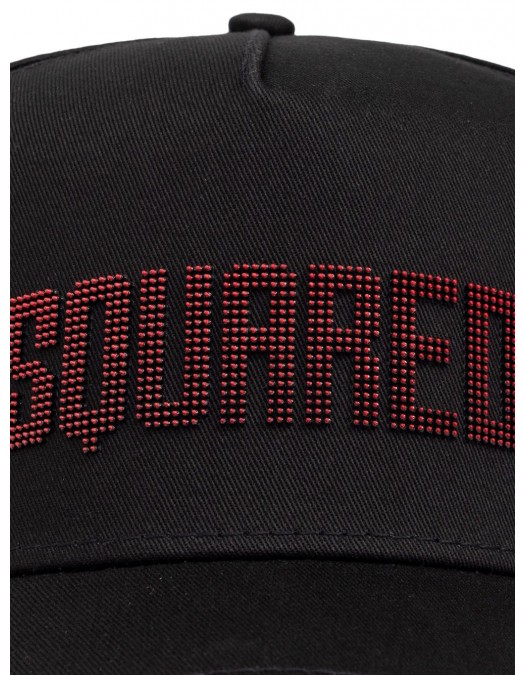 Sapca DSQUARED2, Embroidered Red Logo, Black - BCM083205C000012124