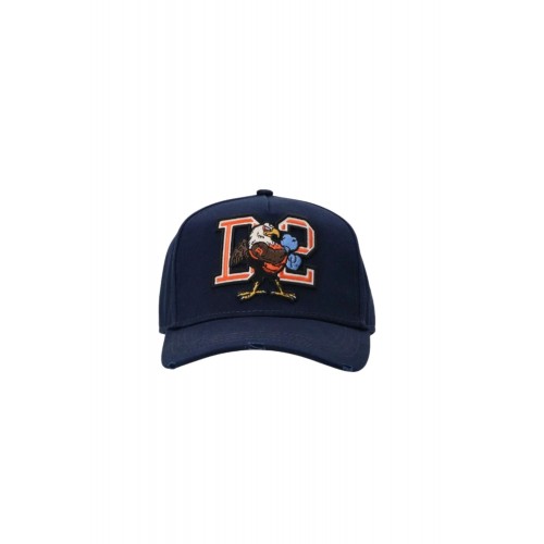 Sapca DSQUARED2, Baseball Cap, Eagle Print, Navy Blue Sapca DSQUARED2, Baseball Cap, Eagle Print, Navy Blue